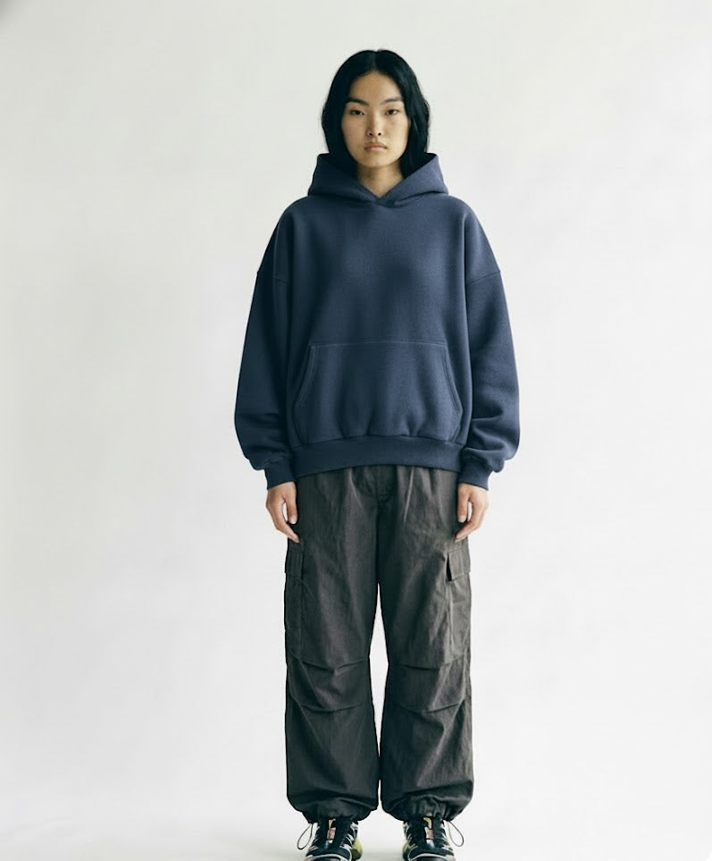 Heavyweight Hemp Hoodie - Petrol Blue