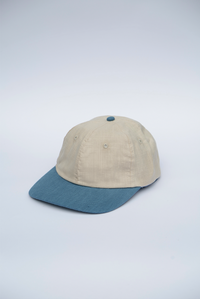 6 Panel - Cream / Azure (Organic Hemp)