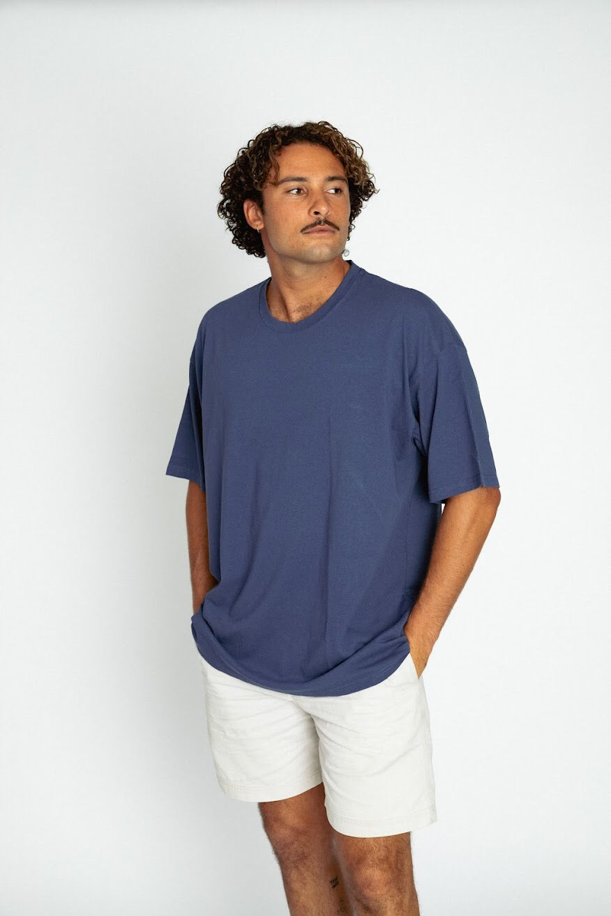 Organic Hemp SS - Petrol Blue